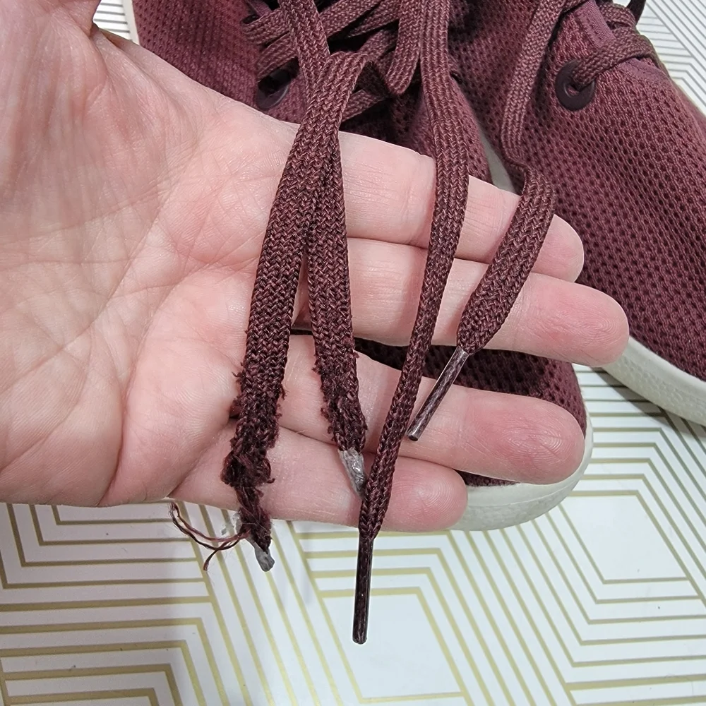 Allbirds - Hi Top Tree Toppers Burgundy Wool Shoes - Men's Size 13 Lace-up. - Picture 8 of 8